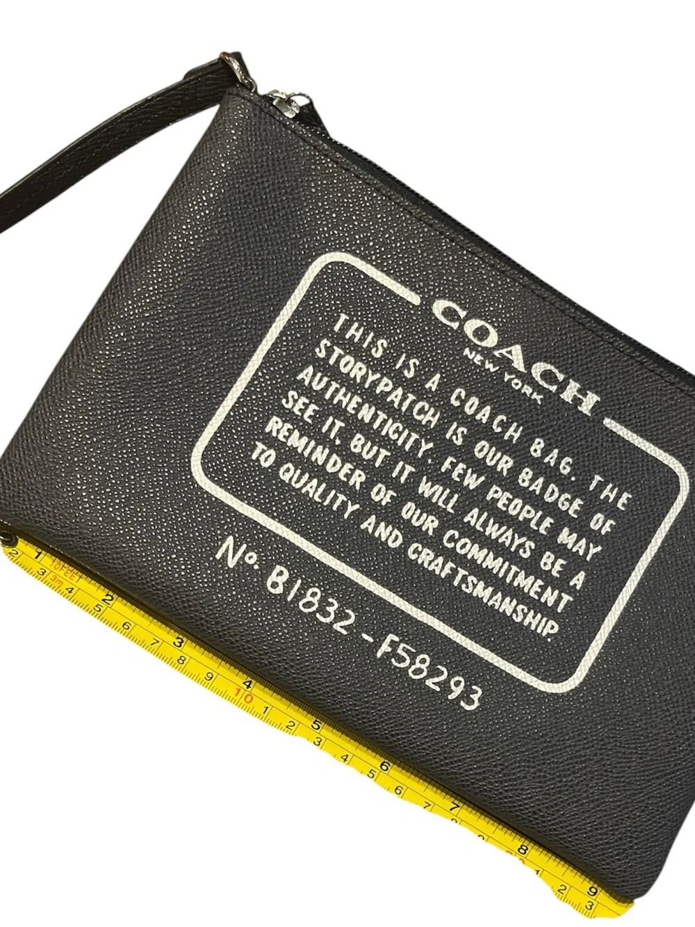 COACH Storypatch Navy Wristlet